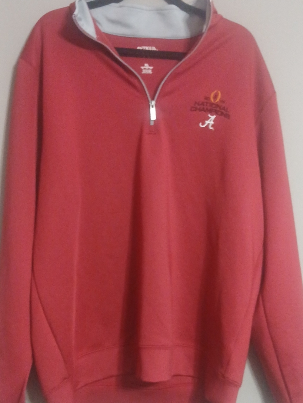 Antigua Alabama Football Red Quarter-Zip Pullover